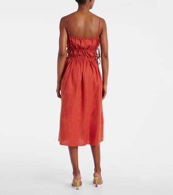 Robe midi Eze en lin | Asceno