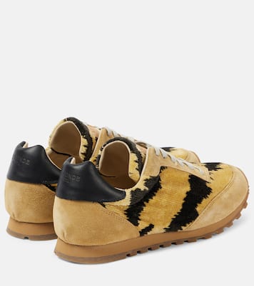 Sneakers Slim Runner aus Samt und Veloursleder | Le Monde Béryl