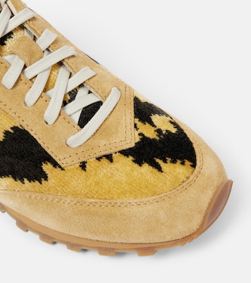 Sneakers Slim Runner aus Samt und Veloursleder | Le Monde Béryl