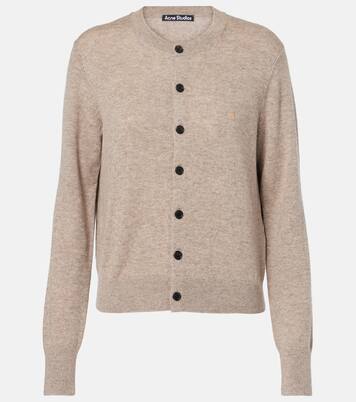 Cardigan Keny Face en laine | Acne Studios