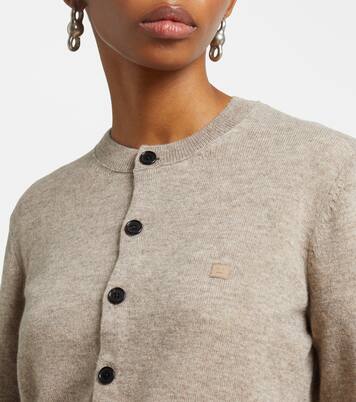 Cardigan Keny Face en laine | Acne Studios