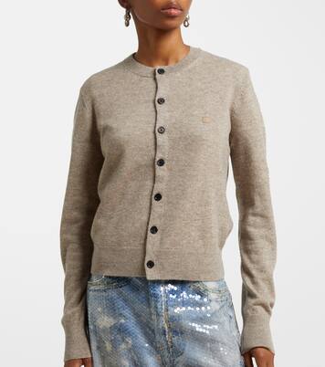 Cardigan Keny Face en laine | Acne Studios
