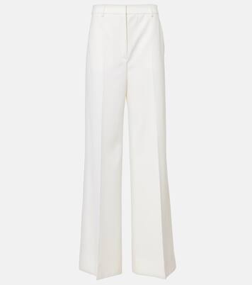 High-rise pleated wool wide-leg pants | Stella McCartney