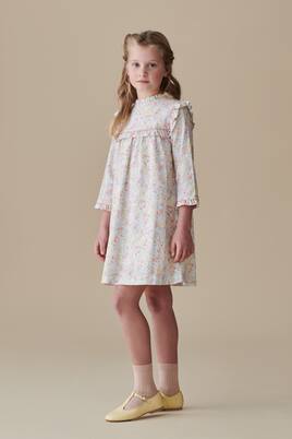 Cuadras printed ruffled cotton dress | La Coqueta