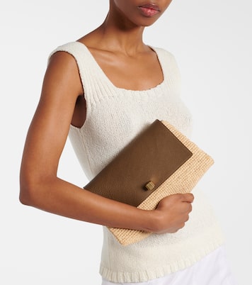Sac Audrey en raphia et cuir | Khaite