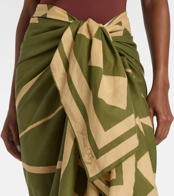 Bedruckter Pareo aus Baumwolle | Johanna Ortiz