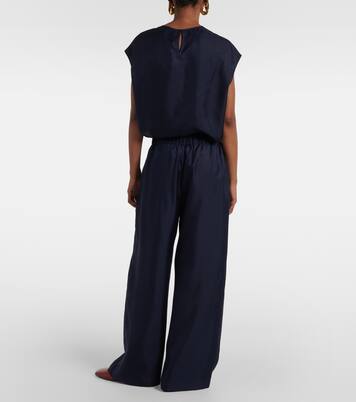 Pantalon ample Isola en soie | Asceno