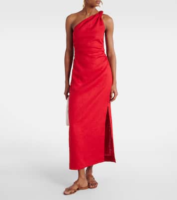 Abito midi monospalla Jomana in lino | Faithfull