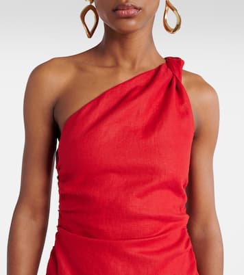 Abito midi monospalla Jomana in lino | Faithfull