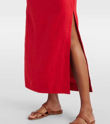 Abito midi monospalla Jomana in lino | Faithfull