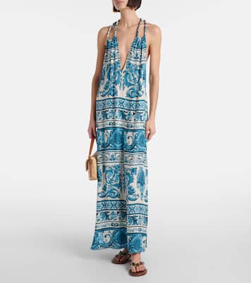 Maxikleid aus Satin | Adriana Degreas