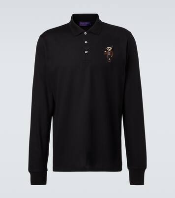 Besticktes Polohemd aus Baumwolle und Kaschmir | Ralph Lauren Purple Label