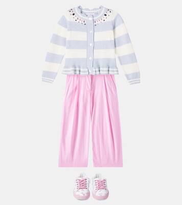 Embellished striped cardigan | Monnalisa