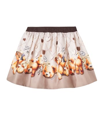 Printed cotton-blend skirt | Monnalisa