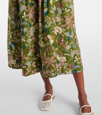 Bedrucktes Midikleid Elenora aus Baumwolle | Ulla Johnson