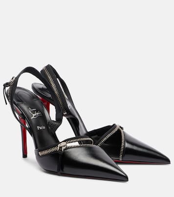 Slingback-Pumps Slingyzip 100 aus Leder | Christian Louboutin