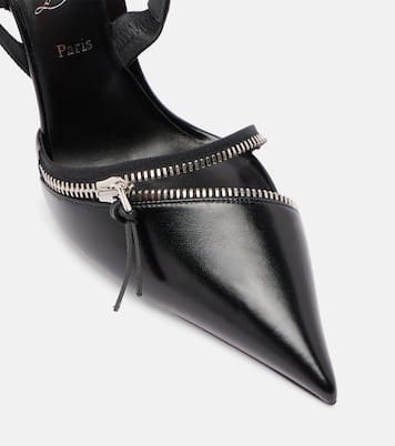 Slingback-Pumps Slingyzip 100 aus Leder | Christian Louboutin