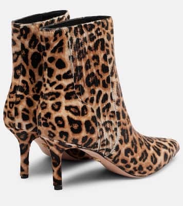 Lisa 70 leopard-print calf hair ankle boots | Veronica Beard