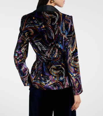 Belted velvet jacquard blazer | Etro