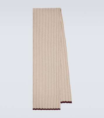 Ribbed-knit cashmere scarf | Brunello Cucinelli
