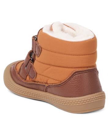 Tex leather-trimmed boots  | Wheat