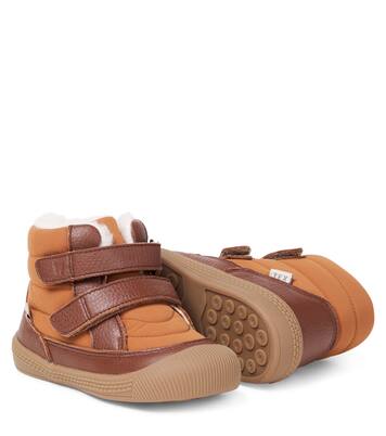 Tex leather-trimmed boots  | Wheat