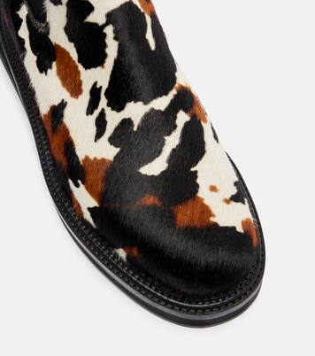 x J.M. Weston calf hair ankle boots | Sacai