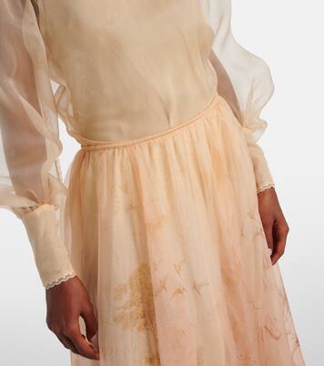 Hypnotic silk organza maxi skirt | Zimmermann