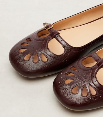 Misty cutout leather ballet flats | Chloé
