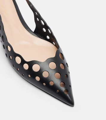 Cutout leather slingback flats | Gianvito Rossi