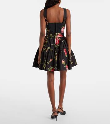 Mini-jupe en coton à fleurs | Dolce&Gabbana