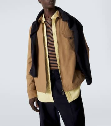 Striped cotton-blend jersey T-shirt | Moncler
