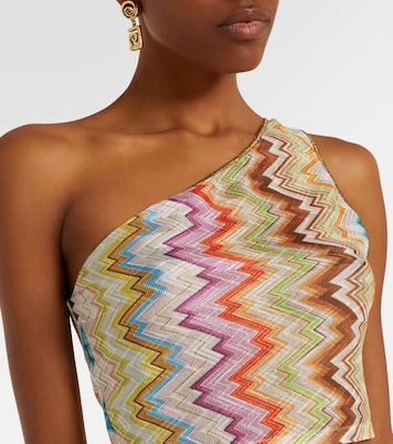 Crop top asimétrico en zigzag | Missoni