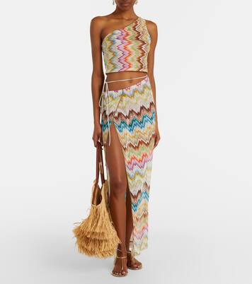 Crop top asimétrico en zigzag | Missoni