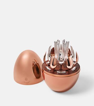 Mood Asia Precious rose and silver-plated 24-piece cutlery set | Christofle