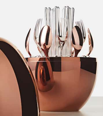 Mood Asia Precious rose and silver-plated 24-piece cutlery set | Christofle