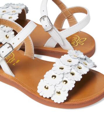 Plagette Multi Flo leather sandals | Pom d'Api