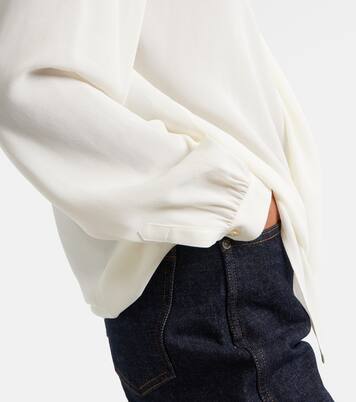 Schluppenbluse aus Georgette | Tory Burch