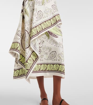 Bedruckter Midirock aus Seidensatin | Tory Burch