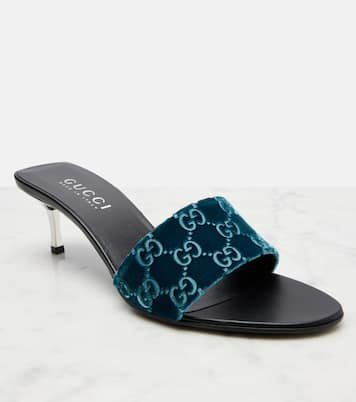 Mules GG en velours | Gucci