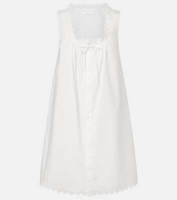 Robe chemise en coton festonnée | Frame