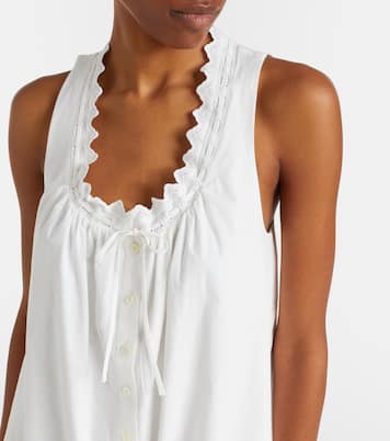 Robe chemise en coton festonnée | Frame
