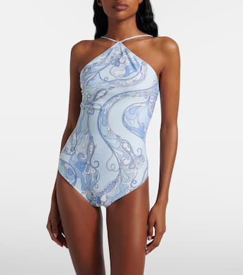 Orchidee open-back swimsuit | Pucci
