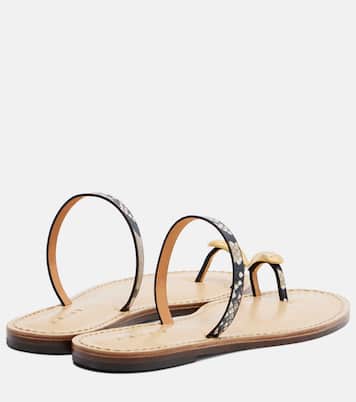 Sandalias Kibera de piel grabada | Amanu