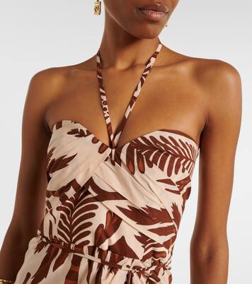 Robe midi Collina en coton imprimé | Poupette St Barth