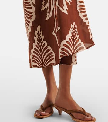 Robe midi Collina en coton imprimé | Poupette St Barth