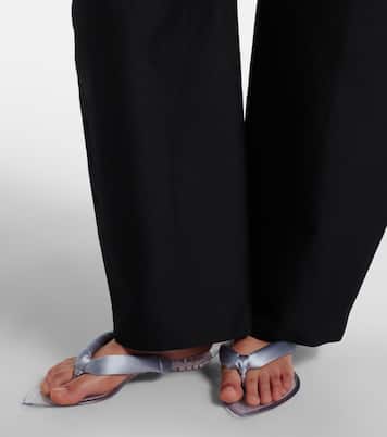 Invisible satin thong sandals | Alaïa