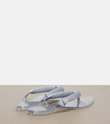 Invisible satin thong sandals | Alaïa