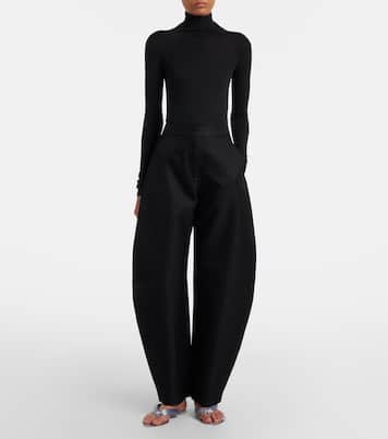 Invisible satin thong sandals | Alaïa