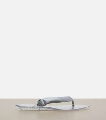Invisible satin thong sandals | Alaïa